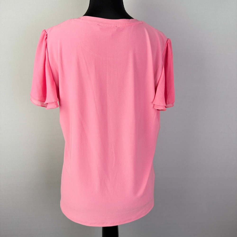 Tommy Hilfiger Womens Flutter Sleeve Tunic Top Blouse Size‎ L - Picture 7 of 11